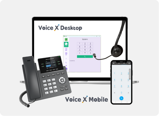パソコンとスマホで会社の電話を使える画面